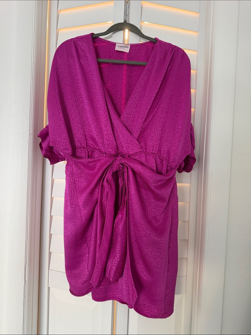 Callahan Fuchsia Wrap-Front Tunic - Picture 2 of 4